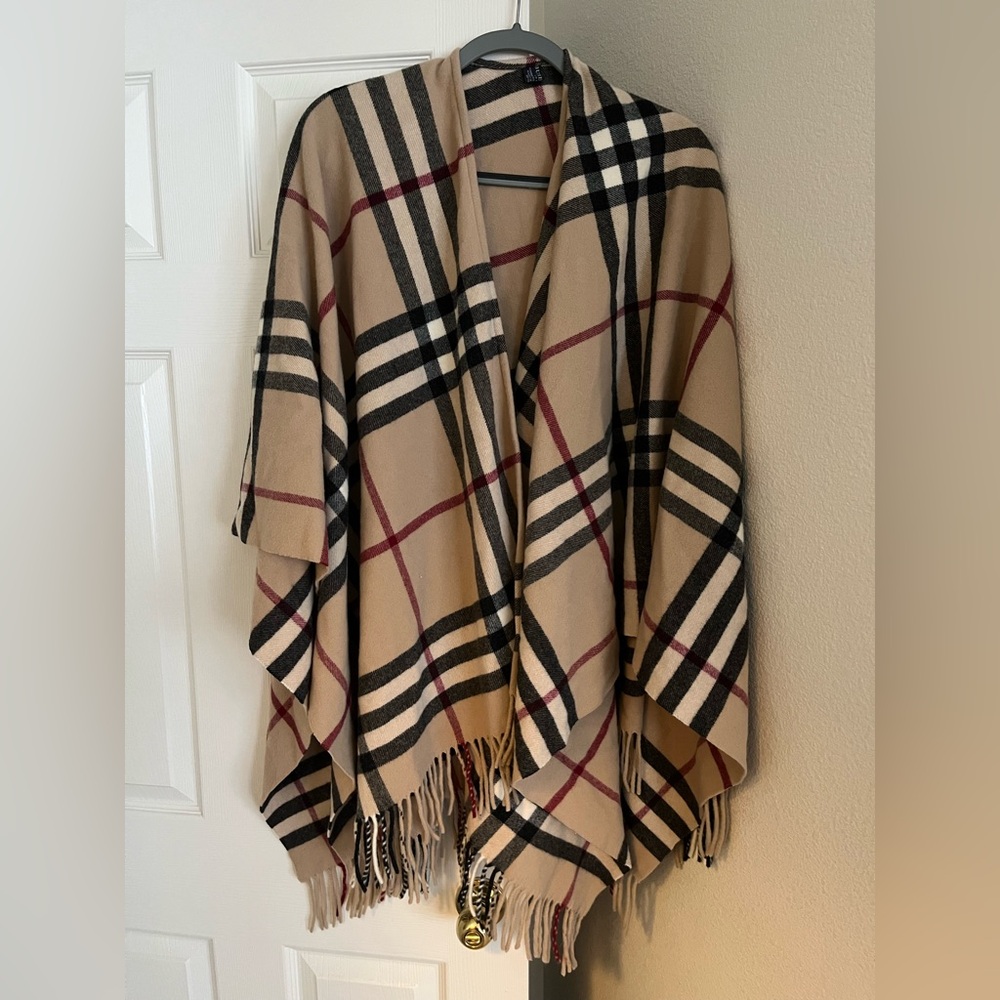 Burberry Merino Wool Cape/Shawl